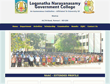 Tablet Screenshot of lngovernmentcollege.com